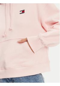 Tommy Jeans Bluza Badge DW0DW19414 Różowy Boxy Fit. Kolor: różowy. Materiał: bawełna #5