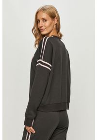 DKNY - Dkny - Bluza piżamowa. Kolor: szary. Materiał: poliester, dzianina, elastan. Wzór: aplikacja #4
