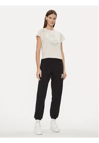 DKNY Sport T-Shirt DP3T9563 Beżowy Relaxed Fit. Kolor: beżowy. Materiał: bawełna. Styl: sportowy #4