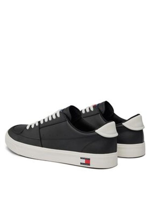Tommy Jeans Sneakersy Th Central Cc And Coin Czarny. Kolor: czarny. Materiał: skóra