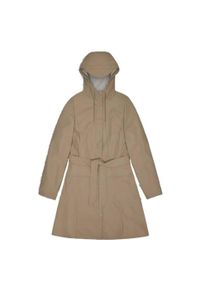 Rains - Kurtka RAINS CURVE LONG JACKET W3 Beżowy. Kolor: beżowy. Materiał: tkanina, syntetyk #2