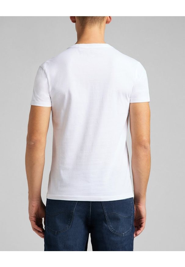 Lee - LEE TWIN PACK V NECK MĘSKI T-SHIRT KOSZULKA DWUPAK WHITE L62ECM12 112114541