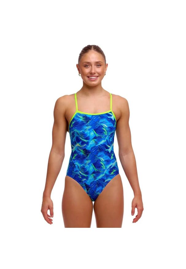Strój do pływania FUNKITA Storm Chaser - Single Strap. Kolor: niebieski