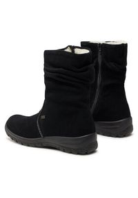Rieker Botki Z7171-01 Czarny. Kolor: czarny. Materiał: skóra, zamsz #5