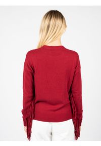 Pinko Sweter "Valgualnera" | 1G16A6 Y77B | Valgualnera | Kobieta | Czerwony, Bordowy. Okazja: na co dzień. Kolor: czerwony. Materiał: bawełna, wełna, wiskoza, poliamid, kaszmir. Wzór: ażurowy. Styl: casual #4
