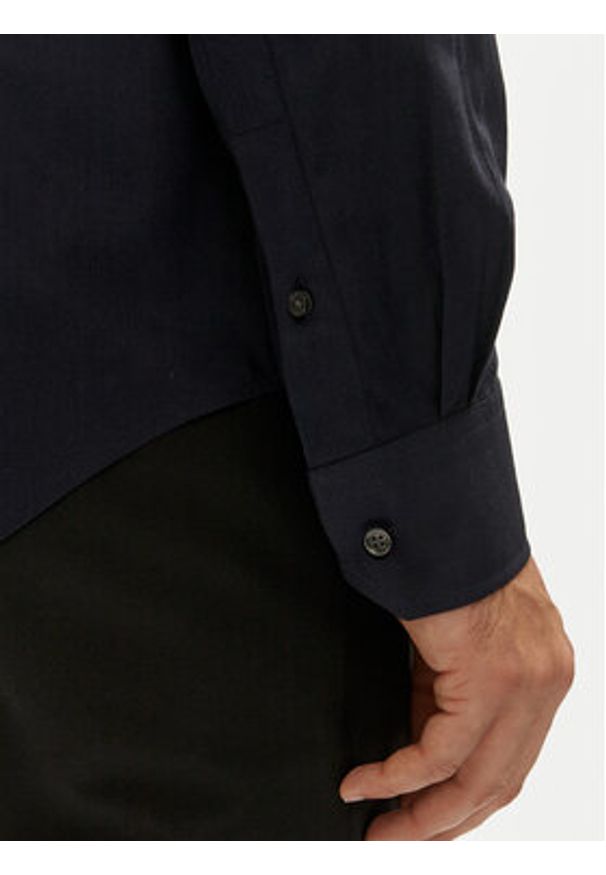 Michael Kors Koszula MK0DS01294 Granatowy Slim Fit. Kolor: niebieski. Materiał: bawełna