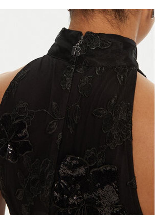 ROTATE Sukienka koktajlowa 113584 Czarny Regular Fit. Kolor: czarny. Materiał: syntetyk. Styl: wizytowy