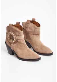 See By Chloé - Kowbojki damskie skórzane SEE BY CHLOÉ. Materiał: skóra #1