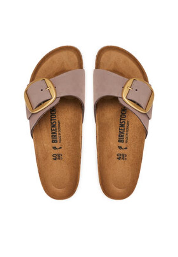 Birkenstock Klapki Madrid Big Buckle 1030517 Różowy. Kolor: różowy. Materiał: skóra, nubuk