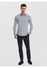 Pako Lorente - PAKO LORENTE - Koszula męska we wzór geometryczny. Materiał: elastan, bawełna. Długość rękawa: długi rękaw. Długość: długie. Wzór: geometria #10