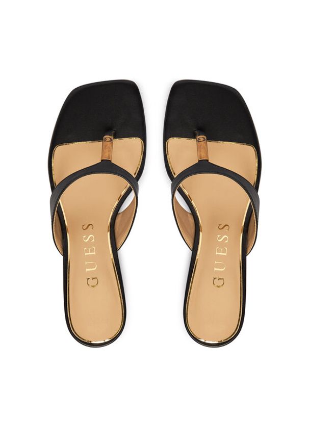 Guess Japonki FLJYZA LEA03 Czarny. Kolor: czarny. Materiał: skóra