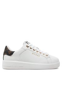 Guess Sneakersy Roki2 FLFRO2 FAL12 Biały. Kolor: biały. Materiał: skóra