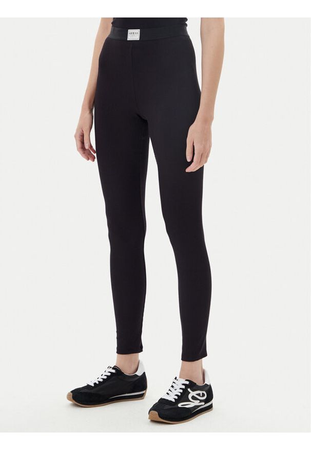 Guess Legginsy 173791 Czarny Classic Fit. Kolor: czarny. Materiał: syntetyk