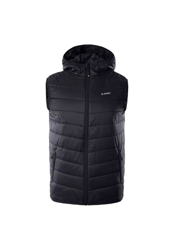 Hi-tec - Kamizelka bezrękawnik męski Hi-Tec Sinlus - czarna, Rozmiar L. Kolor: czarny. Długość rękawa: bez rękawów. Sezon: wiosna, jesień