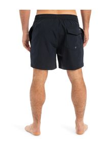 Quiksilver - Szorty kąpielowe dla Mężczyzn SURFSILK SOLID 16" Czarny. Kolor: czarny, zielony, brązowy, wielokolorowy. Materiał: materiał, poliester, elastan. Styl: sportowy