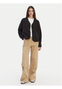 Adidas - adidas Kardigan Future Icons 3-Stripes KB5233 Czarny Loose Fit. Kolor: czarny. Materiał: syntetyk #3