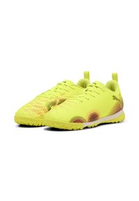 Puma - Młodzieżowe buty piłkarskie FUTURE 8 PLAY TT, średnia wysokość PUMA. Kolor: żółty, wielokolorowy, różowy, czarny. Sport: piłka nożna