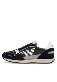 Emporio Armani Sneakersy X4X537 XM678 Q446 Khaki. Kolor: brązowy. Materiał: zamsz, skóra #3