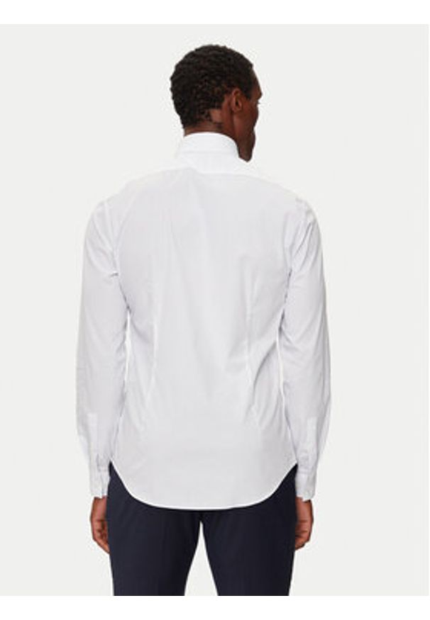Calvin Klein Koszula K10K113537 Biały Slim Fit. Kolor: biały. Materiał: bawełna
