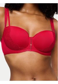 Triumph Biustonosz z fiszbiną Palina Moonlight Kiss 10224803 Czerwony. Kolor: czerwony. Materiał: syntetyk