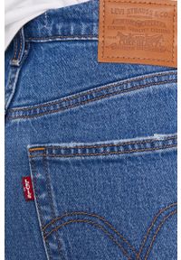 Levi's® - Levi's jeansy Ribcage damskie high waist. Okazja: na spotkanie biznesowe. Stan: podwyższony. Kolor: niebieski. Styl: biznesowy
