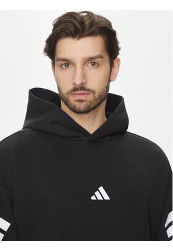 Adidas - adidas Bluza Future Icons 3-Stripes JD4838 Czarny Regular Fit. Kolor: czarny. Materiał: bawełna