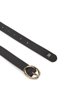 TOMMY HILFIGER - Tommy Hilfiger Pasek Damski Th Chic 2.5 AW0AW17932 Czarny. Kolor: czarny. Materiał: skóra #3