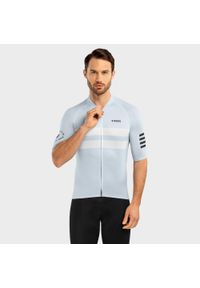 SIROKO - Mężczyzna Kolarstwo Męska ultralekka koszulka rowerowa M3 Bealach Jasnoniebie. Kolor: biały, wielokolorowy, niebieski. Materiał: poliester, tkanina, elastan. Sport: kolarstwo