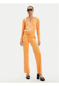 Juicy Couture Spodnie dresowe Del Ray JCAP180 Pomarańczowy Regular Fit. Kolor: pomarańczowy. Materiał: syntetyk #4