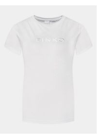 Pinko T-Shirt Start 101752 A1NW Biały Regular Fit. Kolor: biały. Materiał: bawełna #6