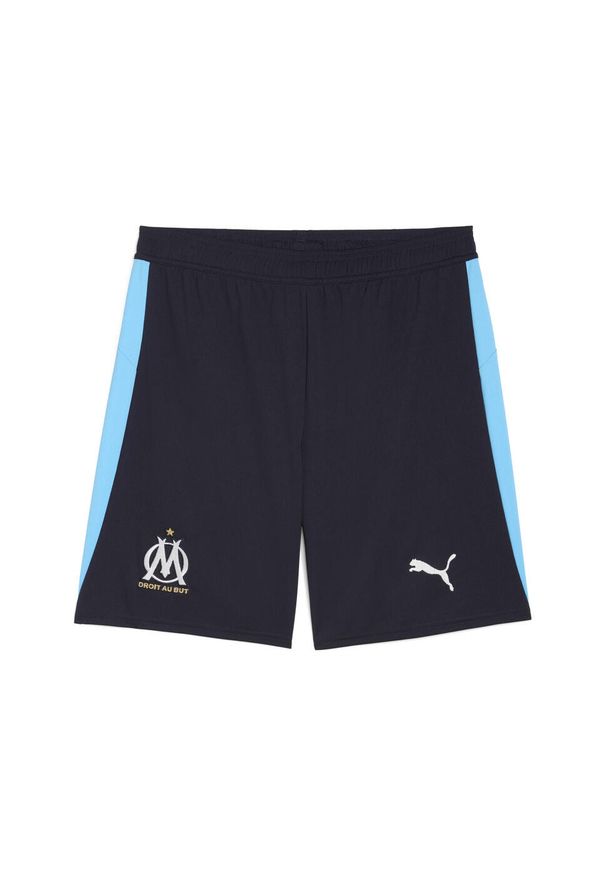 Puma - Męskie szorty Olympique Marsylia 25/26 PUMA New Navy Luminous Blue. Kolor: niebieski. Materiał: tkanina. Sport: piłka nożna