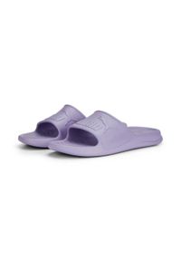 Klapki basenowe damskie Puma Popcat 20 Injex na plażę fioletowe (389081-05). Okazja: na plażę. Kolor: fioletowy. Styl: sportowy