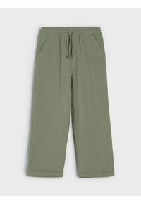 Sinsay - Jeansy straight leg - zielony. Kolor: zielony