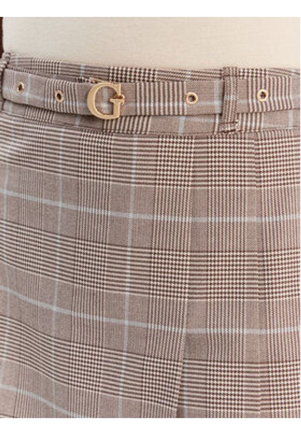 Guess Spódnica mini W6RD55 WJ642 Brązowy Regular Fit. Kolor: brązowy. Materiał: syntetyk