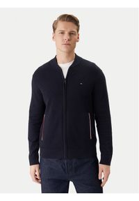 TOMMY HILFIGER - Tommy Hilfiger Kardigan MW0MW41543 Granatowy Regular Fit. Kolor: niebieski. Materiał: bawełna #1