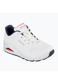 skechers - Buty damskie SKECHERS Uno Stand On Air. Okazja: na co dzień. Kolor: biały, wielokolorowy, beżowy. Materiał: skóra
