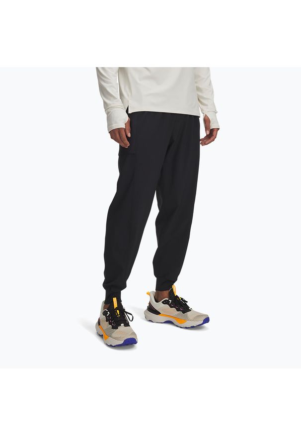 Spodnie do biegania męskie Under Armour Trail Run. Kolor: czarny. Sport: bieganie