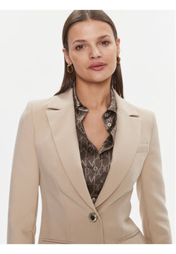 Marciano Guess Marynarka Paula 4RGN24 7046A Beżowy Slim Fit. Kolor: beżowy. Materiał: syntetyk