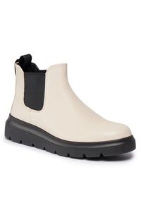 ecco - ECCO Sztyblety Nouvelle 216233-01378 Écru. Materiał: materiał #3