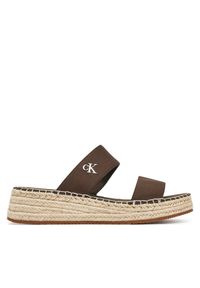 Espadryle Calvin Klein Jeans. Kolor: brązowy. Styl: sportowy