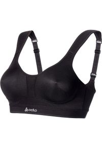 Stanik sportowy Odlo Medium Balance Fit dla kobiet - Czarny 70A. Kolor: czarny. Materiał: włókno, dzianina. Sport: joga i pilates