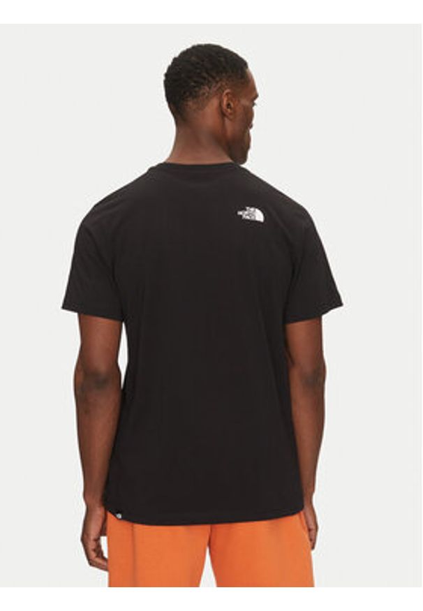 The North Face T-Shirt Fine NF0A8A6M Czarny Regular Fit. Kolor: czarny. Materiał: bawełna, syntetyk