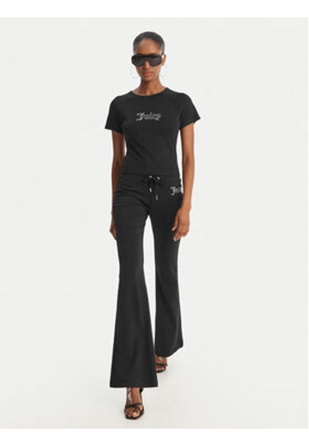 Juicy Couture T-Shirt Baby JCWCT126317 Czarny Slim Fit. Kolor: czarny