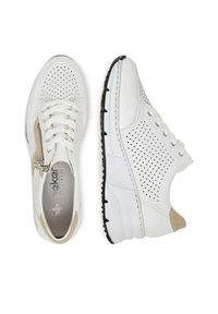 Rieker Sneakersy N6304-80 Biały. Kolor: biały. Materiał: skóra #5