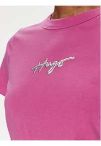 Hugo T-Shirt Classic 50508289 Różowy Regular Fit. Kolor: różowy. Materiał: bawełna