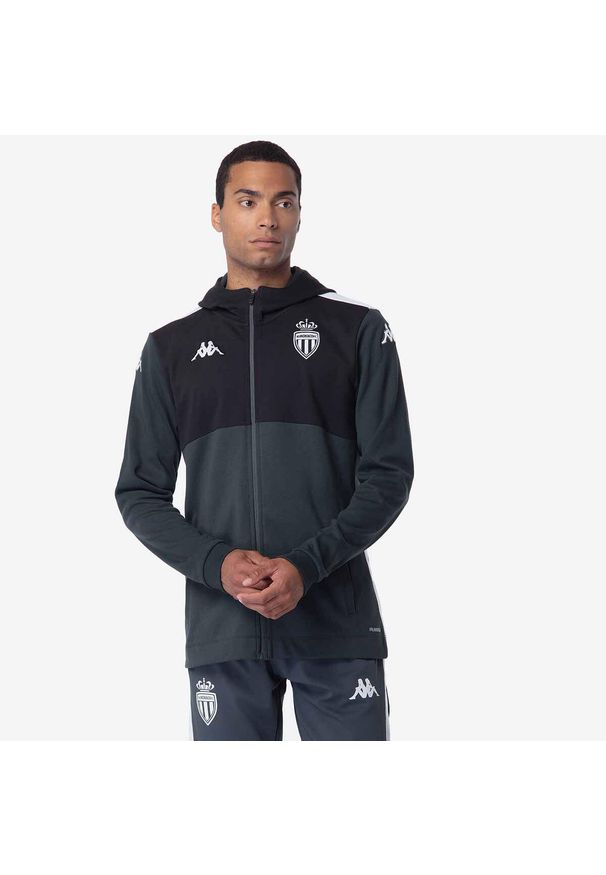 Kappa - Bluza AS Monaco Arufeod 8 2024/25. Kolor: wielokolorowy, niebieski, szary, czarny. Sport: piłka nożna