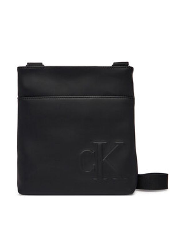 Calvin Klein Saszetka Bold Ck Flatpack LV04D3344G Czarny. Kolor: czarny. Materiał: skóra