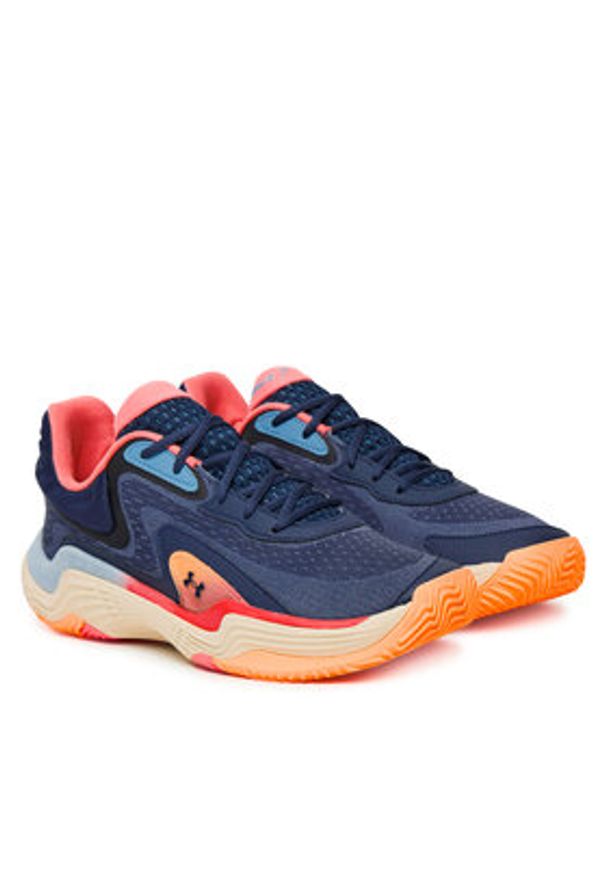 Under Armour Buty do koszykówki UA Spawn 7 3028461 Granatowy. Kolor: niebieski. Materiał: materiał. Sport: koszykówka
