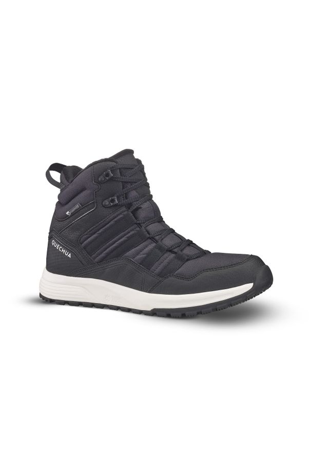 quechua - Buty turystyczne męskie Quechua NH500 Mid wodoodporne. Okazja: na co dzień, na spacer. Kolor: czarny. Materiał: materiał, futro. Szerokość cholewki: normalna. Sezon: zima. Sport: wspinaczka, turystyka piesza