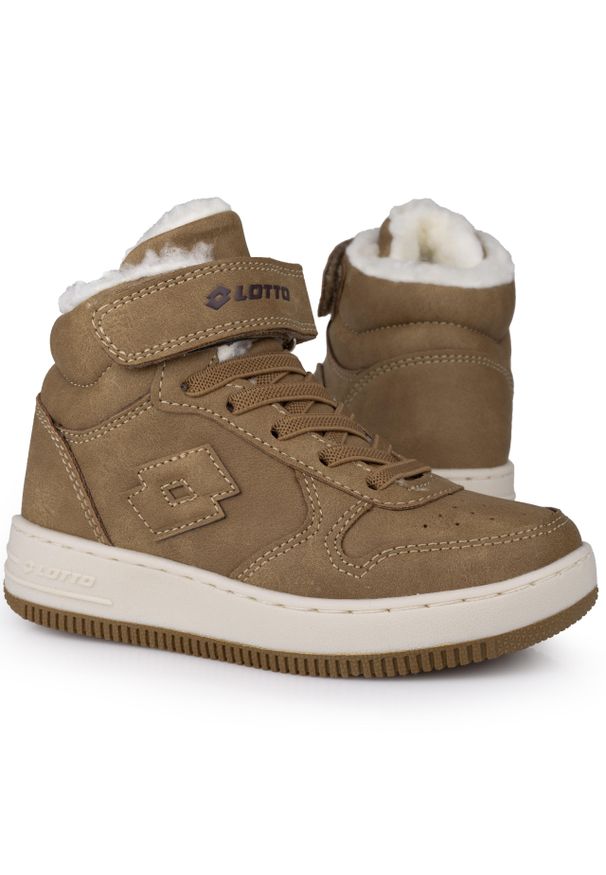 LOTTO - Buty dziecięce zimowe z futrem Lotto PALIOT FUR K. Kolor: wielokolorowy, brązowy, biały. Materiał: futro. Sezon: zima. Sport: turystyka piesza